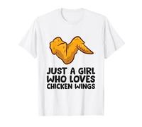 Funny Chicken Wing Just a Girl Who Loves Chicken Wings T-Shirt