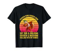 Funny Chicken Wing Song Lyric Hot Dog Bologna Macaroni Kids T-Shirt