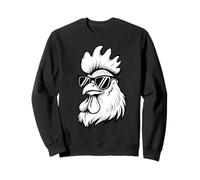 Funny Chicken With Sunglasses Chicken Farm Animals Lover Sweatshirt