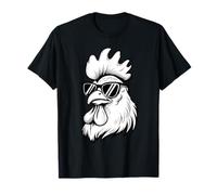 Funny Chicken With Sunglasses Chicken Farm Animals Lover T-Shirt