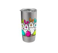 Funny Chickens Easter Eggs Colorful Cute Cartoon Stainless Steel Insulated Tumbler