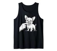 Funny Chihuahua Biting Finger Bold Dog Cartoon Tee Tank Top