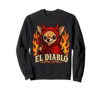 Funny Chihuahua El Diablo Cute Little Devil Vintage Dog Sweatshirt