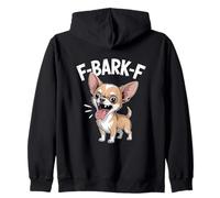 Funny Chihuahua F BARK F Dog Meme Cute Barking Pup Zip Hoodie