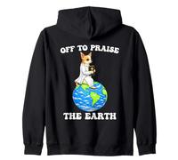 Funny Chihuahua Off To Praise The Earth Earth Day Zip Hoodie