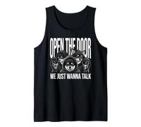 Funny Chihuahua Open The Door We Just Wanna Talk Meme Tank Top
