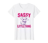Funny Chihuahua Sassy Little Thing Dog Graphic Value Graphic T-Shirt, Women, White, M