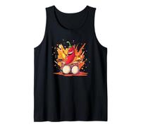 Funny Chili Fire with Drums for Paprika Lovers Tank Top