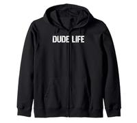 Funny Chill Dude Life Vibe Laid Back Cool Lifestyle Zip Hoodie
