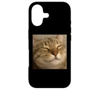 Funny Chill Sleepy Cat Face Blurry Photo Meme Case for iPhone 17