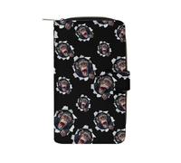 Funny Chimp Monkey Lover Chimpanzee Long Zippered Pouch Slim Clutch Organizer Purse Money and Credit Card Holder for Men Women