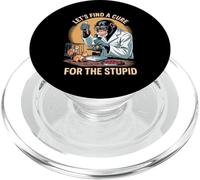 Funny Chimpanzee Humor Find A Cure Meme Style PopSockets PopGrip for MagSafe