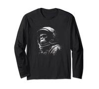 Funny Chimpanzee Monkey Gorilla in a Spacesuit on Mars Long Sleeve T-Shirt