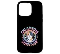 Funny Chlamydia Survivor Kawaii Anime Cat Case for iPhone 15 Pro Max