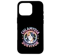 Funny Chlamydia Survivor Kawaii Anime Cat Case for iPhone 16 Pro