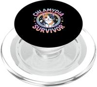 Funny Chlamydia Survivor Kawaii Anime Cat PopSockets PopGrip for MagSafe
