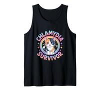 Funny Chlamydia Survivor Kawaii Anime Cat Tank Top