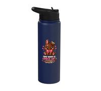 Funny Chocolate Bunny Easter Rabbit You Want a Piece of Me? Stainless Steel Insulated Water Bottle