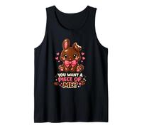 Funny Chocolate Bunny Easter Rabbit You Want a Piece of Me? Tank Top