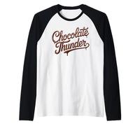 Funny Chocolate Thunder Meme Dessert Power Sweet Tooth Raglan Baseball Tee