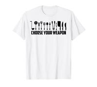 Funny Choose Your Weapon T-Shirt For Kitchen Chef or Cook T-Shirt