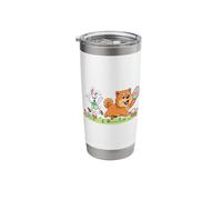 Funny Chow Chow Bunny Easter Egg Kids Mens Womens Easter Day Stainless Steel Insulated Tumbler