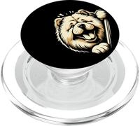 Funny Chow Chow Peeking Dog Graphic Design PopSockets PopGrip for MagSafe