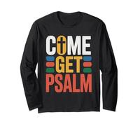Funny Christian Come Get Psalm Jesus & Bible Pun Retro Faith Long Sleeve T-Shirt