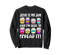 Funny Christian Jesus Is My Jam Here to Spread Bible Faith Sweatshirt