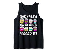 Funny Christian Jesus is My Jam Here to Spread Bible Faith Tank Top