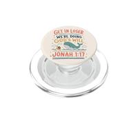 Funny Christian Jonah 1:17 Bible Verse Faith Humor PopSockets PopGrip for MagSafe