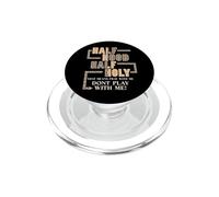 Funny Christian Meme Half Hood Holy Pray Don't Play Humor PopSockets PopGrip for MagSafe