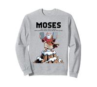 Funny Christian Moses First Man With a Tablet Design Sweatshirt