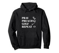 Funny Christian Pray Preach Golf Repeat Pastor Minister Pullover Hoodie