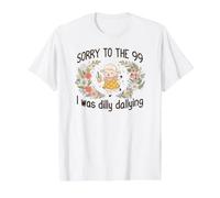 Funny Christian Sheep Sorry to the 99 I was Dilly Dallying Value Graphic T-Shirt, Men, White, XL