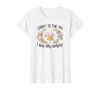 Funny Christian Sheep Sorry to the 99 I was Dilly Dallying Value Graphic T-Shirt, Women, White, XS