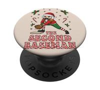 Funny Christmas Baseball The Baseman Nutcracker PopSockets Adhesive PopGrip