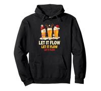 Funny Christmas Beer Shirt Holiday Drinking Let It Flow Pullover Hoodie