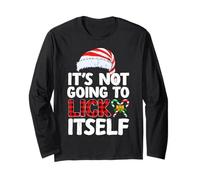 Funny Christmas Candy Cane It's Not Going to Lick Itself Long Sleeve T-Shirt