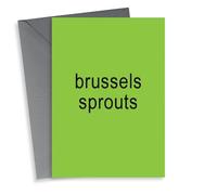 Funny Christmas Card - brat - Brussels Sprouts - Charli XCX