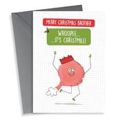 Funny Christmas Card - Brother - Whoopee Cushion