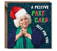 Funny Christmas Card - Cheeky and Humorous Holiday Greeting for Friends, Him, or Her - Perfect Festive Card for Laughs and Holiday Fun (Miriam Margolyes)