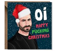 Funny Christmas Card - Cheeky and Humorous Holiday Greeting for Friends, Him, or Her - Perfect Festive Card for Laughs and Holiday Fun (Roy Kent)