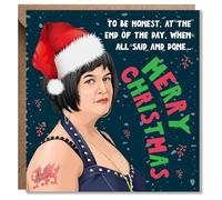 Funny Christmas Card - Cheeky and Humorous Holiday Greeting for Friends, Him, or Her - Perfect Festive Card for Laughs and Holiday Fun (Nessa)