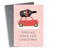 Funny Christmas Card - Driving Home - Baileys