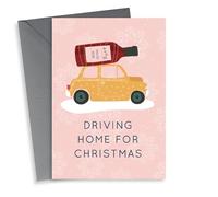 Funny Christmas Card - Driving Home - Mulled Wine