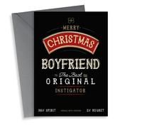 Funny Christmas Card - For Boyfriend - Bailey's - Irish Cream