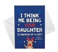 Funny Christmas Card For Dad From Daughter Rude Card For Him Christmas Card