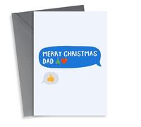 Funny Christmas Card - For Dad - Thumbs Up Text