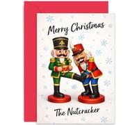Funny Christmas Card for Friend, Nutcracker Joke Christmas, Gift, Fun Graphic Design, for Colleague Coworker Mate, Blank Inside with Envelope